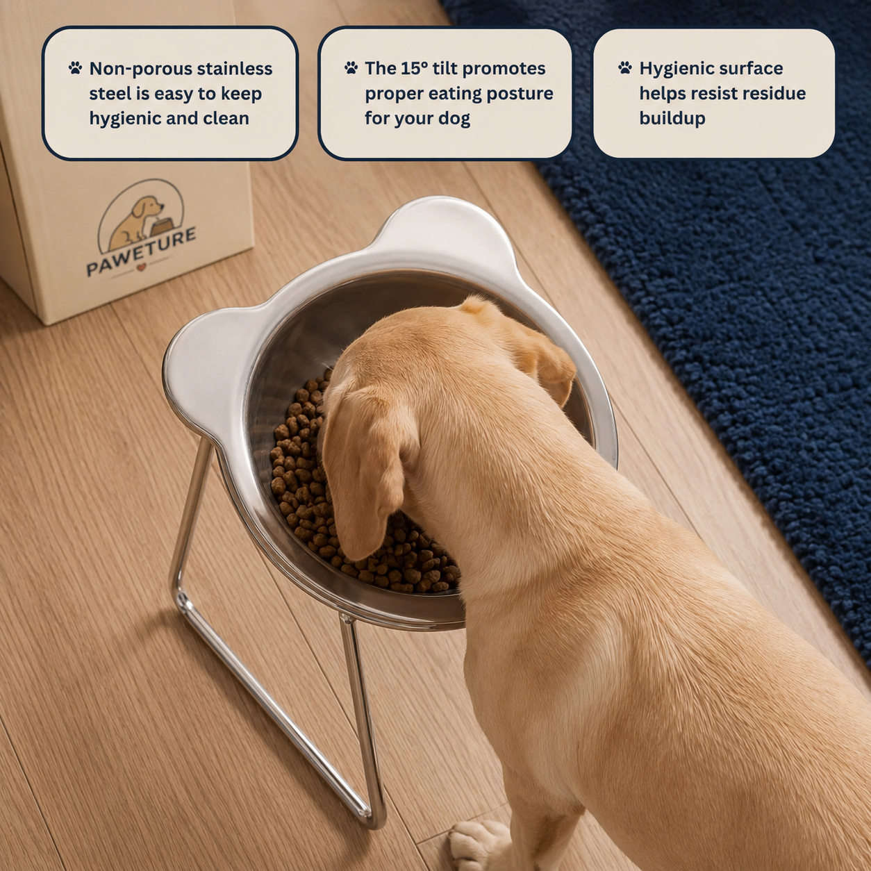 Paweture Elevated Orthopedic Feeding Bowl